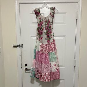 CB Positano Floral Patchwork Maxi Dress